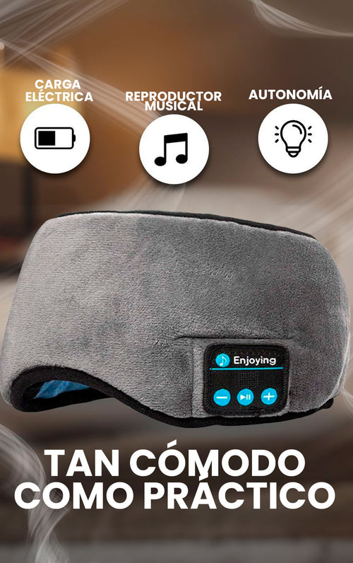 DUERME MEJOR, DESPIERTA RENOVADO – ANTIFAZ CON BLUETOOTH + ENVÍO GRATIS