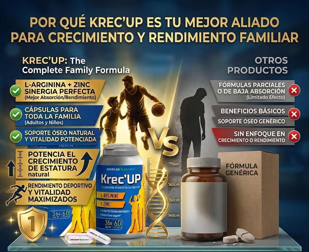 PASTILLAS PARA EL CRECIMIENTO DE ESTATURA KREC'UP + ENVÍO GRATIS