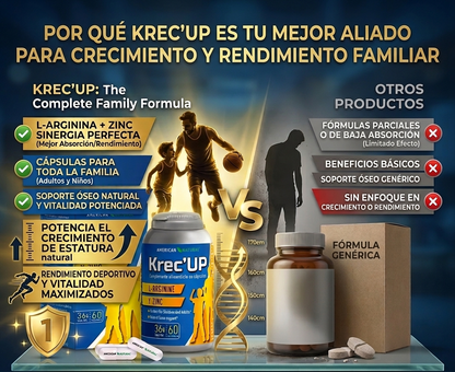 PASTILLAS PARA EL CRECIMIENTO DE ESTATURA KREC'UP + ENVÍO GRATIS