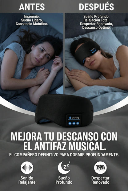 DUERME MEJOR, DESPIERTA RENOVADO – ANTIFAZ CON BLUETOOTH + ENVÍO GRATIS